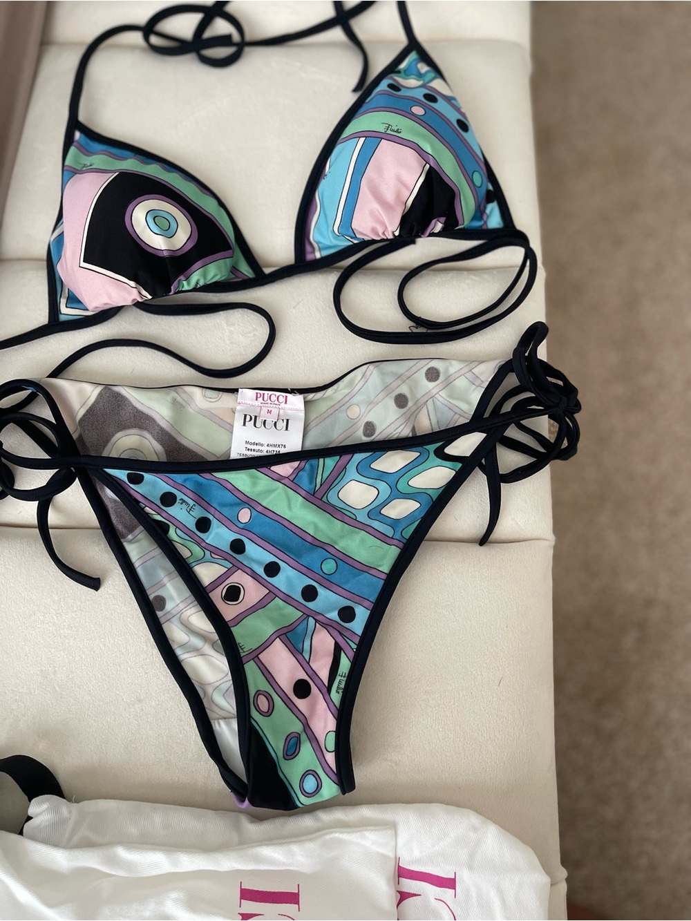 Emilio Pucci Multicolor Triangle Bikini - Picture 4 of 7